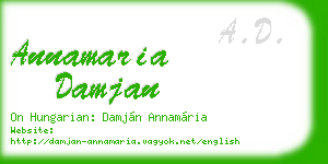 annamaria damjan business card
